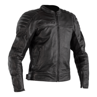 Pánská kožená bunda na motocykl s airbagem