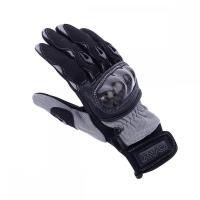 Leather/Textile gloves B/Grey
