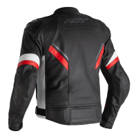 Sabre CE Mens Leather Jacket Black/Red/White