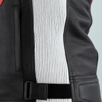 Sabre CE Mens Leather Jacket Black/Red/White