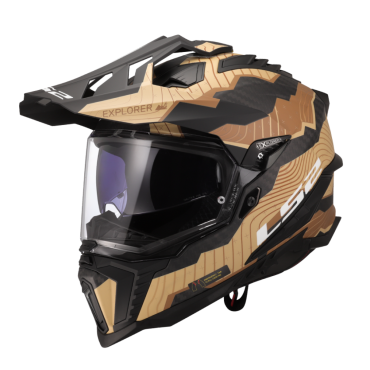 Karbonová helma na enduro, motocykl