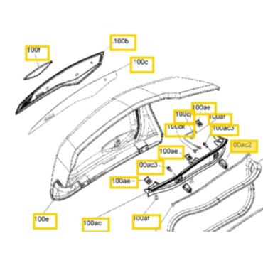 Pravý vnitřní kryt zavazadlového prostoru