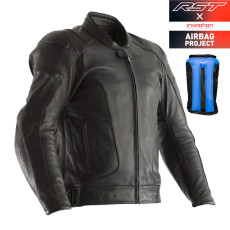 Pánská kožená bunda na motorku s airbagem
