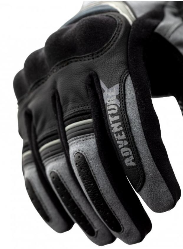 Pánské kožené rukavice na motocykl - 2392 Adventure-X CE Mens glove Grey/Silver