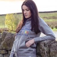 CASUAL 0177 LADIES FULL ZIP HOODIE GRY MARL