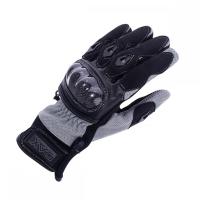 Leather/Textile gloves B/Grey