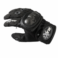 Leather/Textile gloves B/Grey