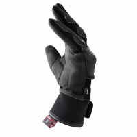 Leather/Textile gloves B/Grey