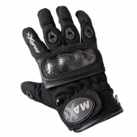 Leather/Textile gloves B/Grey