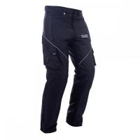 Men Textile trousers. Protectors, Black