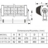 LED Light 6D, 72W, 34cm, 810-5172-24
