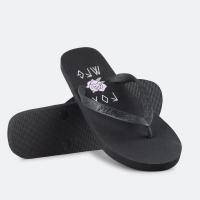 Rosey Flip Flop Black