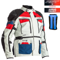 2972 Pro Series Adventure-X Airbag CE Mens Textile JKT Ice/Blue/Red