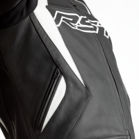 2357 Tractech Evo 4 CE Mens Leather jacket Black/White,