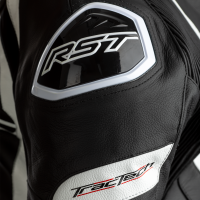 2357 Tractech Evo 4 CE Mens Leather jacket Black/White,
