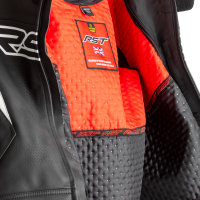 2357 Tractech Evo 4 CE Mens Leather jacket Black/White,