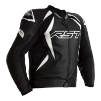2357 Tractech Evo 4 CE Mens Leather jacket Black/White,