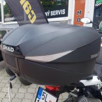 SH58X černý s karbonovým víkem, rozšiřitelný, 58l