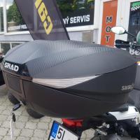 SH58X černý s karbonovým víkem, rozšiřitelný, 58l