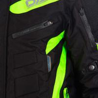 textile long jackets, Protectors, Black/Neon Green