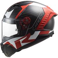 FF805 THUNDER C RACING1 GL.RED WHITE  + Tmavé plexi ZDARMA + Taška na helmu ZDARMA