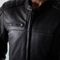 Fusion Airbag CE Mens Leather Jacket Vintage Black