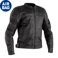 Fusion Airbag CE Mens Leather Jacket Vintage Black