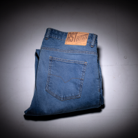 2614 Kevlar® Tapered-Fit CE Mens Textile Jean Mid Blue