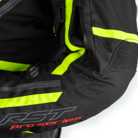 2562 Pro Series Paragon 6 CE Mens Textile Jacket Black / Flo Yellow