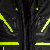 2562 Pro Series Paragon 6 CE Mens Textile Jacket Black / Flo Yellow