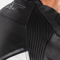 Sabre Airbag CE Mens Leather Jacket Black / Black / White