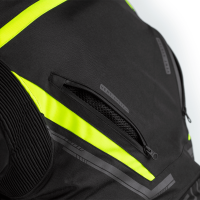 2561 Pro Series Paragon 6 Airbag CE Mens Textile Jacket Black / Flo Yellow