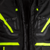 2561 Pro Series Paragon 6 Airbag CE Mens Textile Jacket Black / Flo Yellow