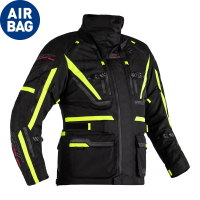 2561 Pro Series Paragon 6 Airbag CE Mens Textile Jacket Black / Flo Yellow