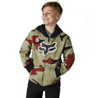 Yth Bnkr Zip Fleece Green Camo