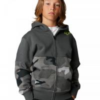 Yth Lindon Zip Fleece Black Camo