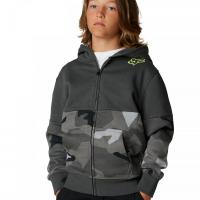 Yth Lindon Zip Fleece Black Camo