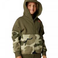 Yth Lindon Zip Fleece Olive Camo