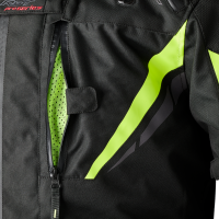 3488 Pro Series Paragon 7 CE Mens Textile Jacket, Black / Flo Yellow