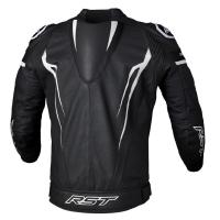3437 Tractech Evo 5 CE Mens Leather Jacket, Black / White / Black