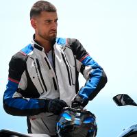 NARVIK MAN JACKET BLUE BLACK GREY RED