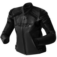 103626 S1 D3O Ladies Leather Jacket Black / Black
