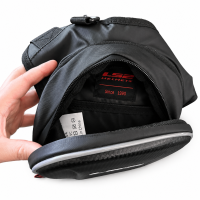 LLB-03 Leg Bag 900D film/PVC Carbon Grain Black