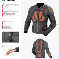 X-TERRAIN MAN JACKET BLACK H-V ORANGE