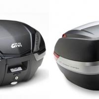 V 47NT TECH černý (Monokey) s čirými odrazkami a částečně hliníkovým víkem, objem 47 ltr.