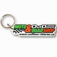 keyring - logo Outdoor Liberec, bílý